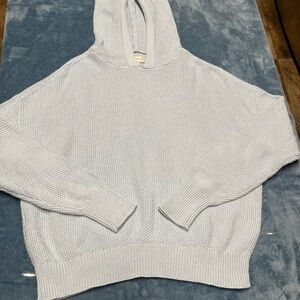 Lucky Brand Soft Blue Hoodie Sweater Large